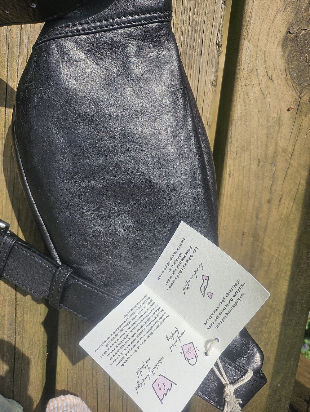 Free People Black Studded Leather Belt Bag Fanny Pack Shoulder Bag NWT - Picture 10 of 11